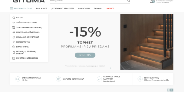 Soluciones LED profesionales impulsadas por un catálogo digital robusto y logística optimizada