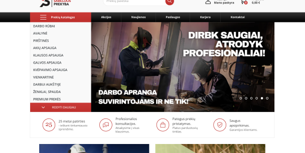 Marco personalizado de PrestaShop para comercio electrónico de equipos de seguridad a gran escala